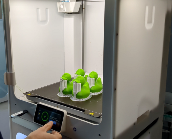 3D printed ducks on FDM printer